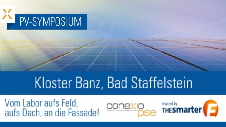 Logo des PV-Symposiums, Branchentreffen der Solarindustrie im Kloster Banz, Bad Staffelstein