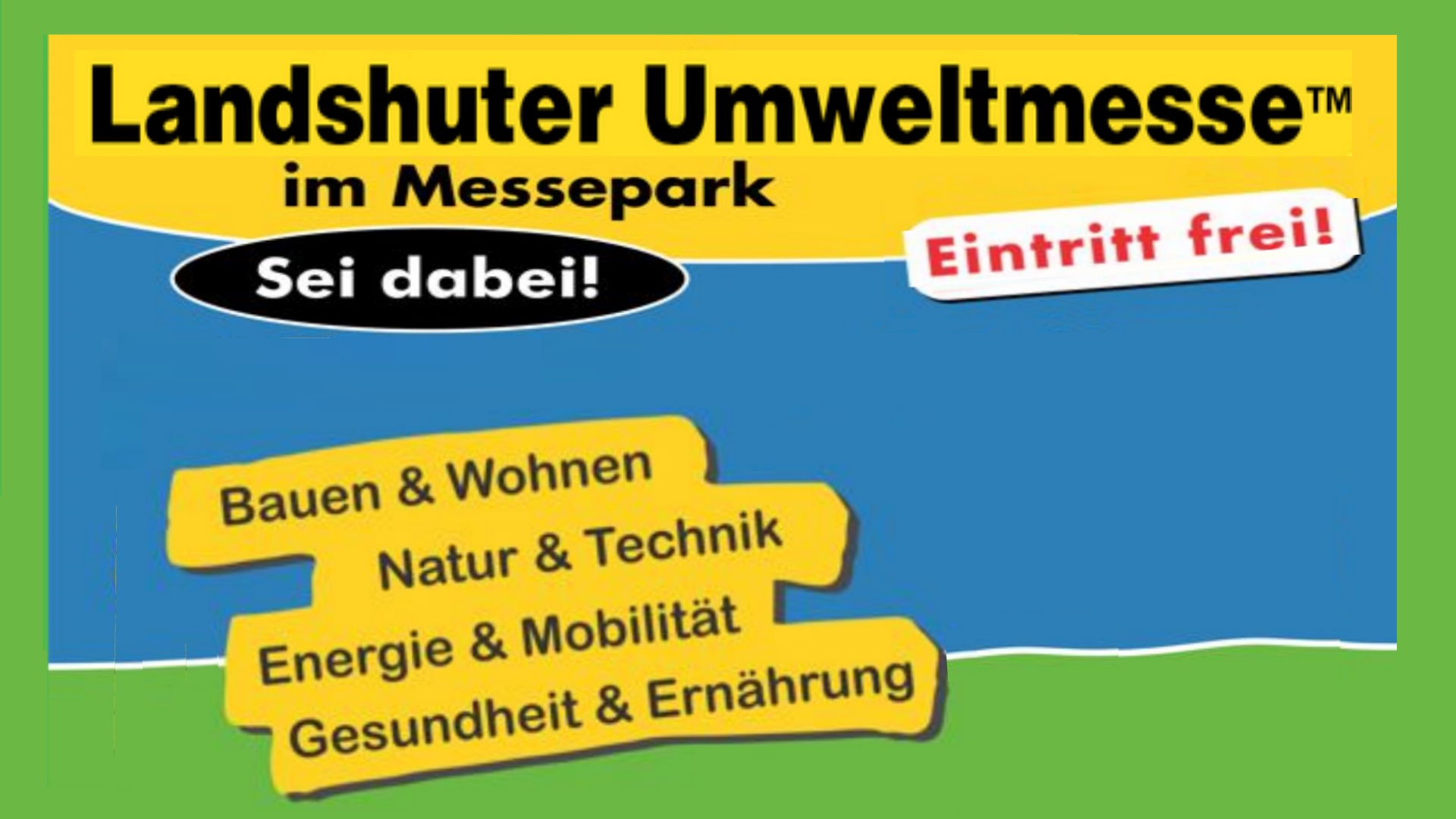 Logo der Landshuter Umweltmesse, Fokus auf nachhaltiges Bauen und Energie