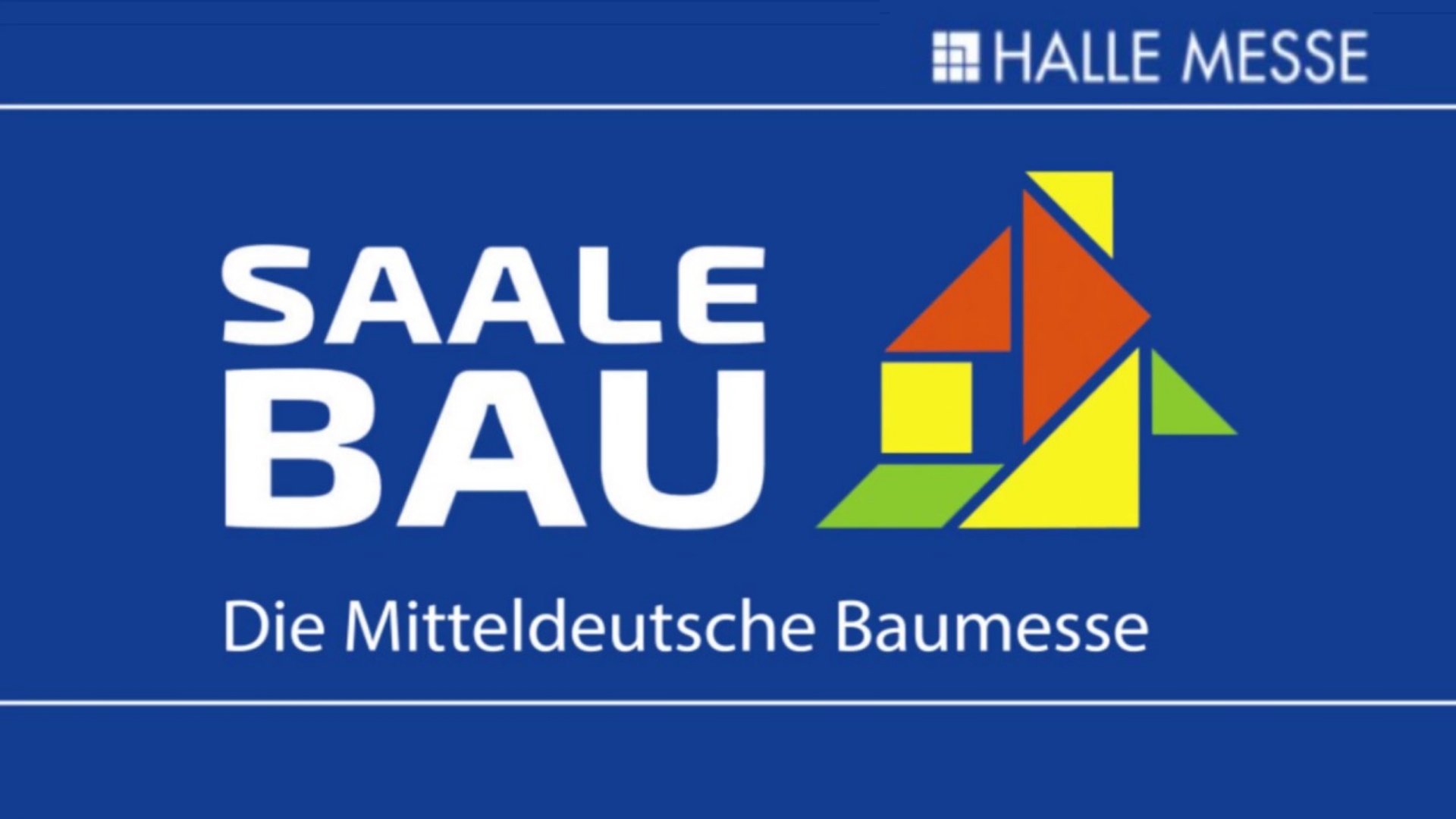 Logo der Saale bau, mitteldeutsche Baumesse in Halle an der Saale, HALLE MESSE GmbH