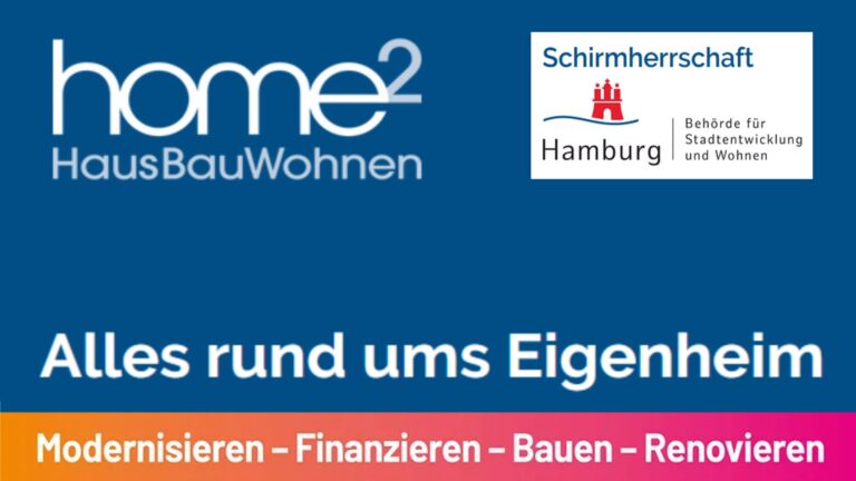 Logo der "home²" Messe in Hamburg für Eigenheim und Modernisierung.