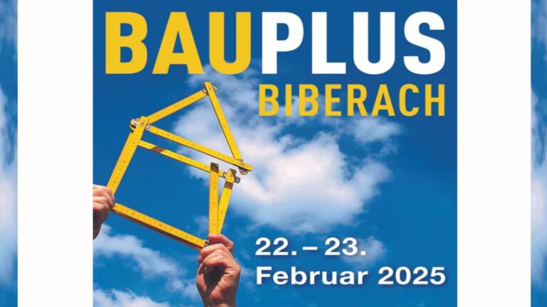 Logo der Bauplus Baumesse in Biberach, organisiert von der Ravensburger Veranstaltungsgesellschaft mbH