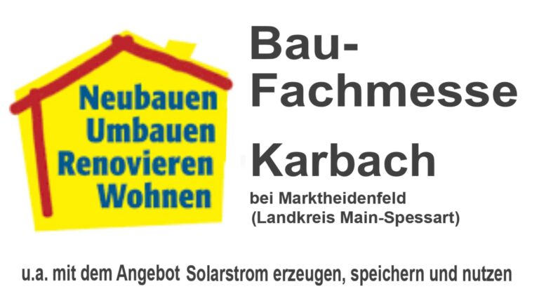 Experten beraten zu Solarstrom und Bau-Themen auf der Messe in Karbach.