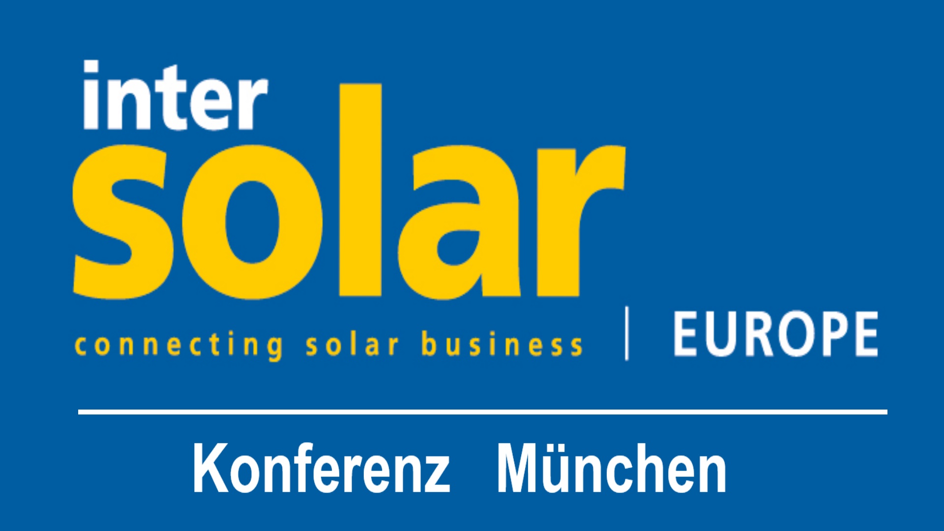 Logo der "Intersolar Konferenz München", Fachkonferenz zu Solarenergie und Technologie.