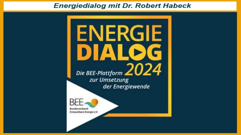 Dr. Robert Habeck beim ENERGIEDIALOG 2024 zur Umsetzung der Energiewende und Energieversorgung