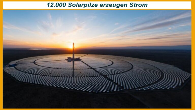 Der Aksai Huidong Solarpark in China erzeugt mit 12.000 Solarpilzen 1.700 GWh Strom.