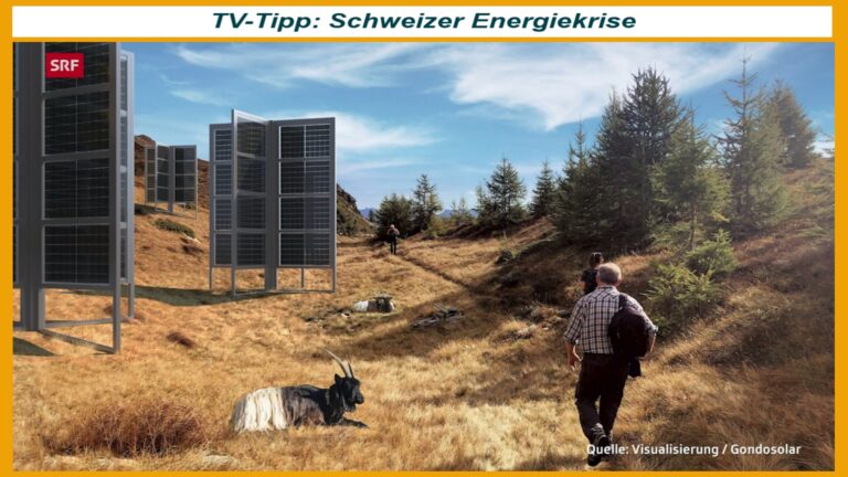 Mann vor Solaranlage in den Alpen: Renato Jordan kämpft für sein Pionierprojekt "Gondosolar".