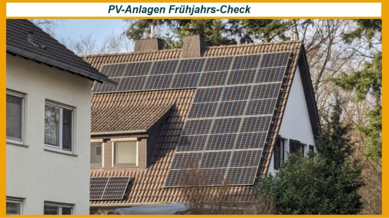 Frühlings-Check für PV-Anlage: Reinigung und Wartung der Photovoltaik-Module auf dem Dach.