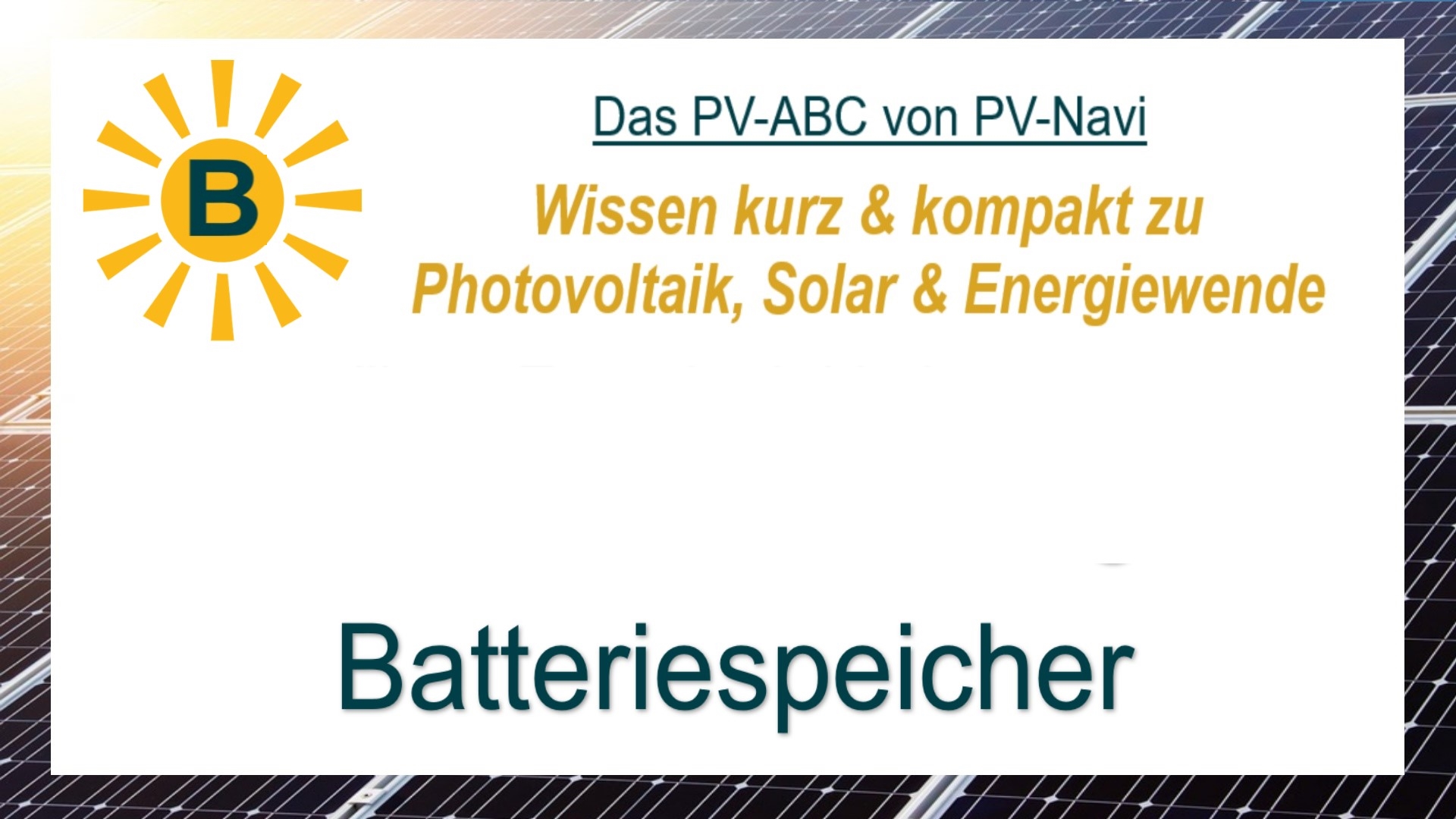 Batteriespeicher sind Systeme, die Solarstrom für spätere Nutzung speichern, um Eigenverbrauch und Autarkie zu erhöhen.