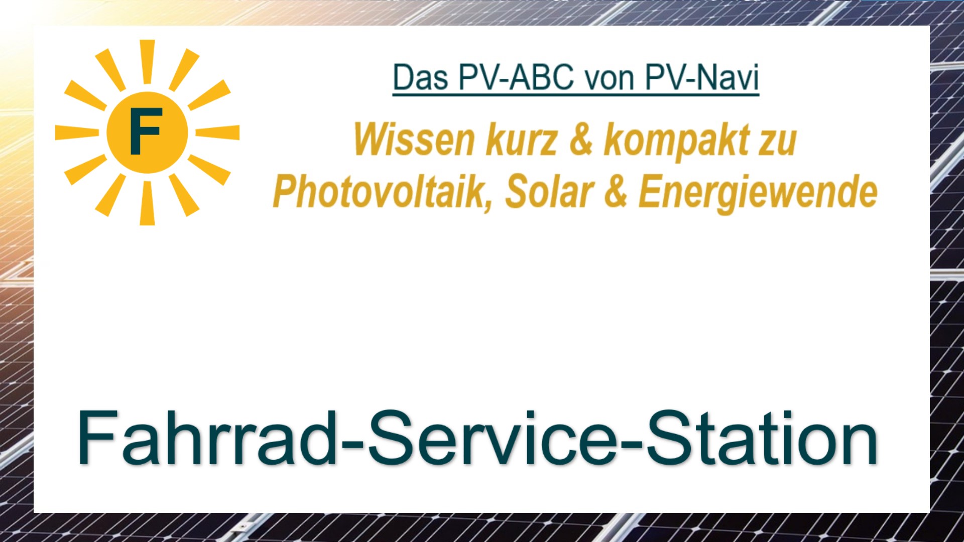 Bild mit dem Begriff „Fahrrad-Service-Station“, eine moderne Infrastruktur mit Bezug zu nachhaltiger Mobilität und Energiewende.