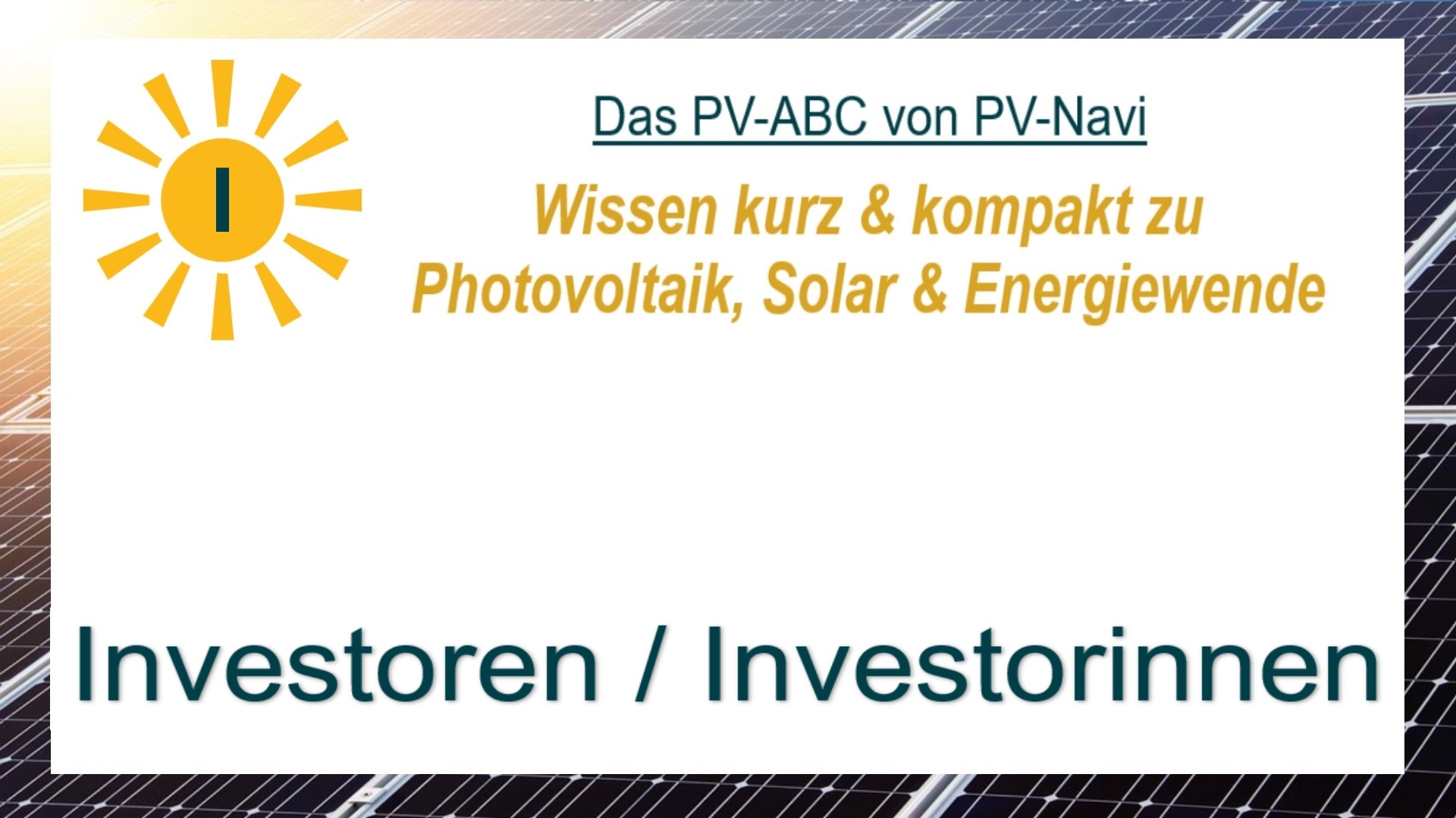 Auf dem Bild steht „Investoren / Investorinnen“. Sie stellen Kapital für Projekte bereit.