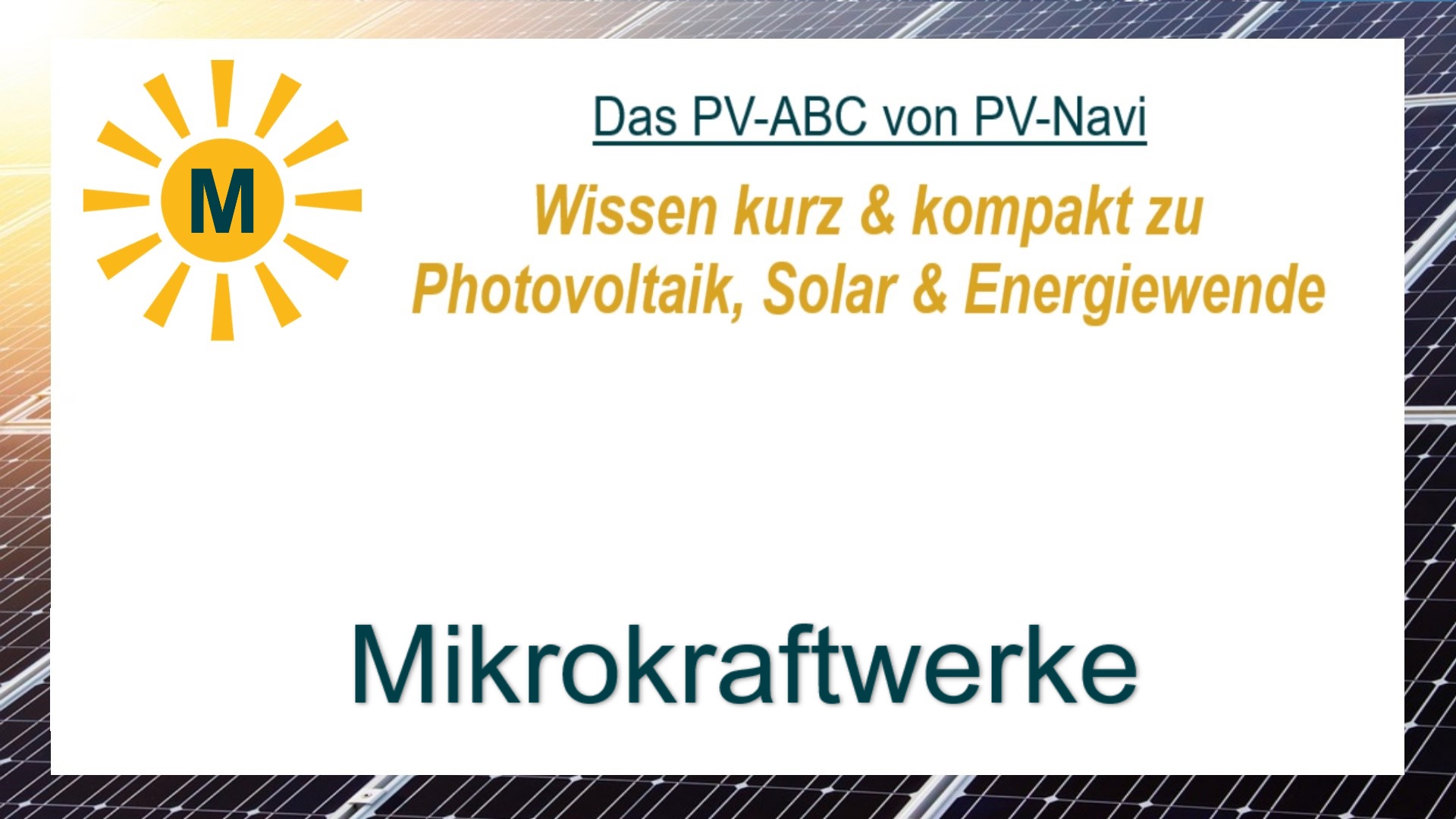 Auf dem Bild steht „Mikrokraftwerke“. Damit sind kleine Energieerzeugungsanlagen gemeint, die Strom dezentral bereitstellen.