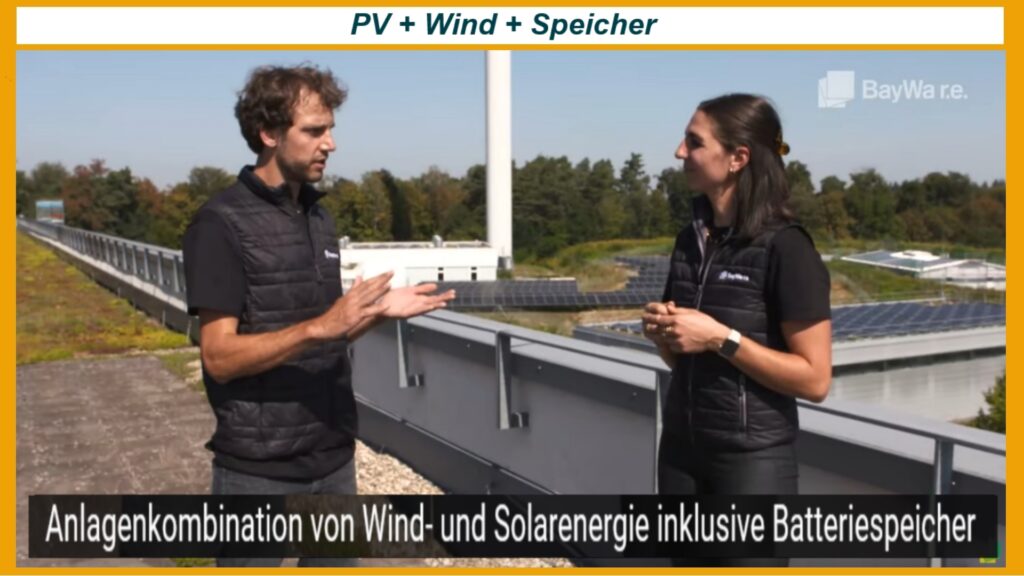 Interview auf dem Dach: Installation eines einzigartigen Systems aus PV, Wind und Batteriespeicher von BayWa r.e.