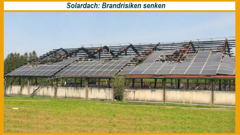Brand durch defekte Photovoltaikanlage auf einem Gewächshaus: Risiko- und Sicherheitsaspekte.