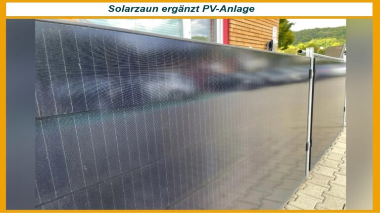 Solarzaun ergänzt Solaranlage zur ganzjährigen Stromerzeugung, besonders im Winter.