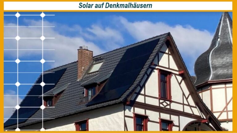 Fachwerkhaus mit Photovoltaikanlage zeigt neue Möglichkeiten der Solarenergie auf denkmalgeschützten Gebäuden.