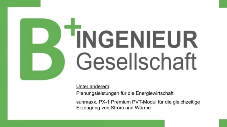 Logo der B+ INGENIEUR Gesellschaft mbH: Experten für Planung in der Energiewirtschaft und nachhaltige Energielösungen.