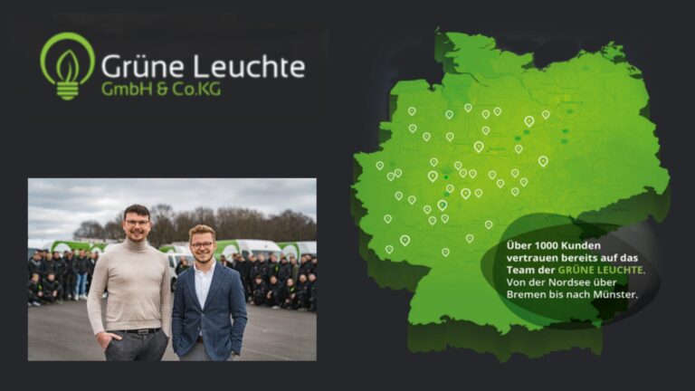 Logo der Grüne Leuchte GmbH & Co.KG, spezialisiert auf Photovoltaikanlagen, Stromspeicher und Energiemanagement.