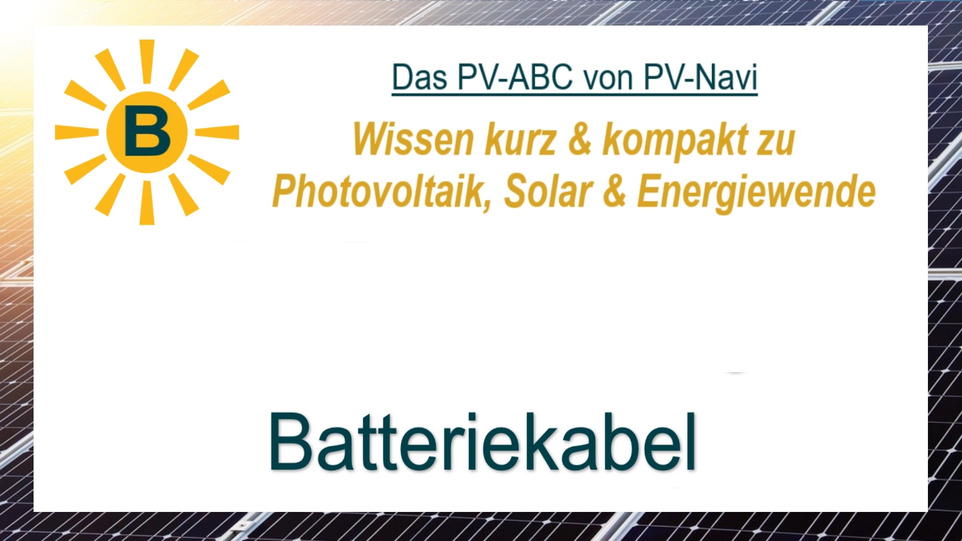 Batteriekabel verbinden PV-Batterien mit Wechselrichtern oder Verbrauchern, übertragen Strom sicher und effizient.