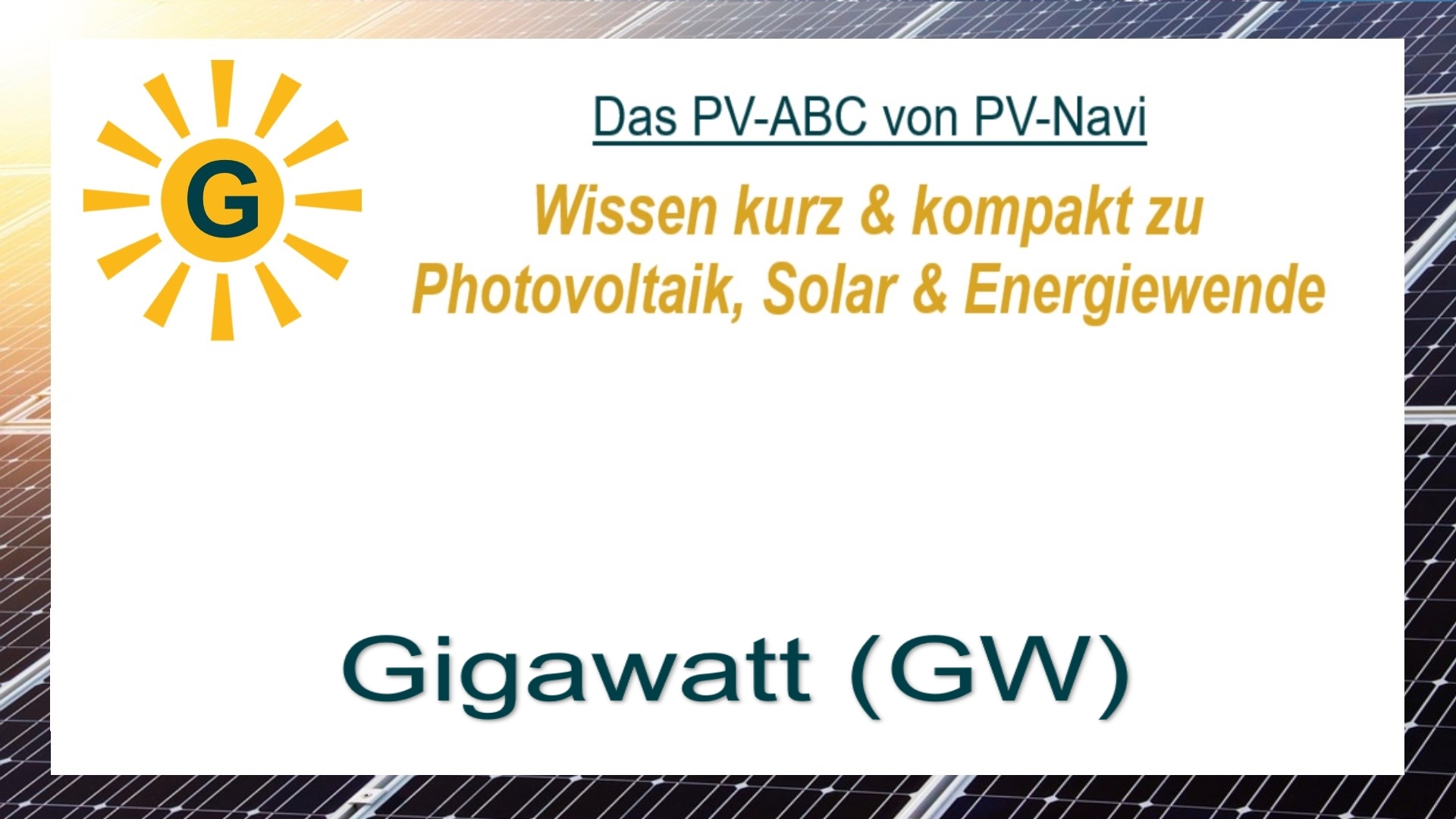 Maßeinheit für Leistung von Energieanlagen, besonders bei Photovoltaik und Windkraft im großen Maßstab genutzt.