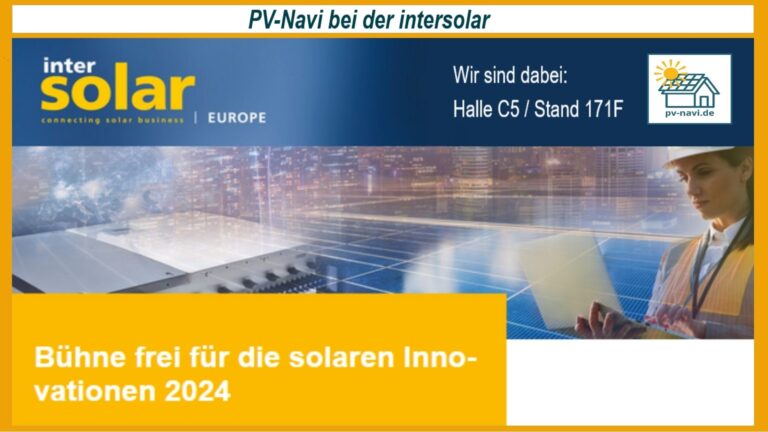 Plakat zur Intersolar Europe in München, Europas größter Solarmesse 2024.