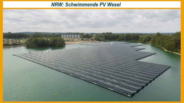 NRWs größte schwimmende Photovoltaikanlage liefert 5,6 MW Solarenergie im Holemans-Kieswerk Ellerdonk.
