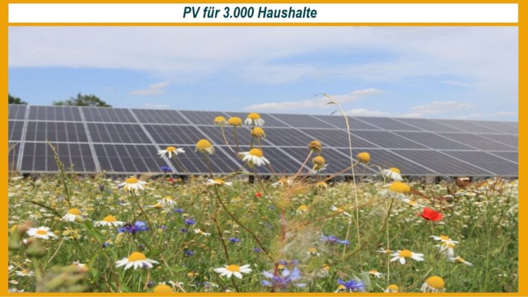 Naturfreundliche Sonnenenergie für rund 3.000 Haushalte