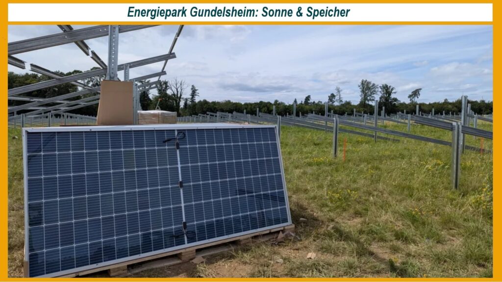 Ein Blick auf die Bauarbeiten zum Solarpark Gundelsheim