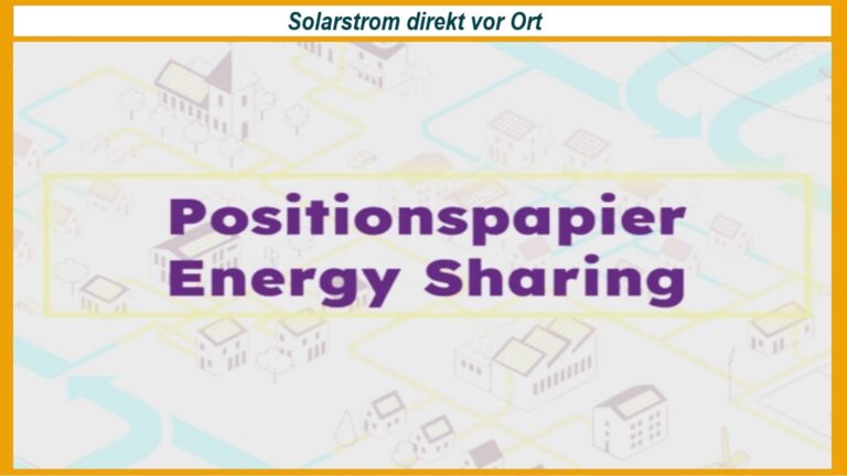 Solarstrom direkt in der Gemeinschaft verbrauchen.