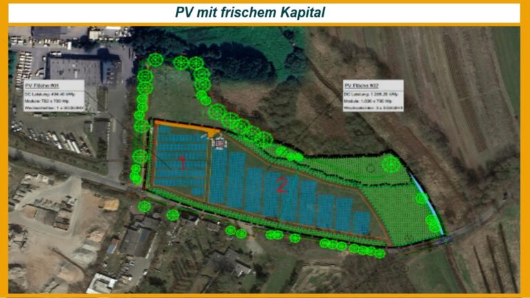 Lageplan für das geplante größte Solarprojekt in der Region Uetersen.