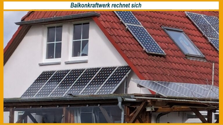 Ein Balkonkraftwerk auf einem Balkon in Deutschland zeigt die steigende Beliebtheit von Mini-Solaranlagen.