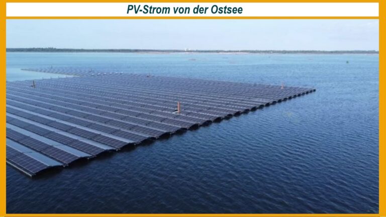 Schwimmende Photovoltaikanlage auf dem Cottbuser Ostsee, die Strom für tausende Haushalte produziert und zur Energiewende beiträgt.