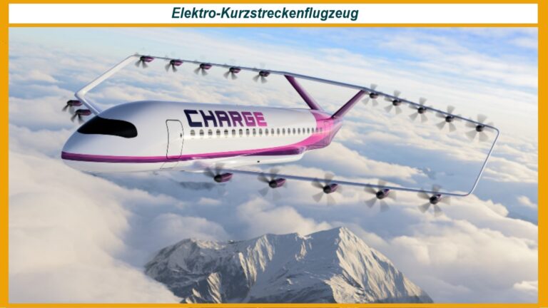 Modell eines umweltfreundlichen Kurzstreckenflugzeugs mit elektrischem Antrieb und innovativem Design.
