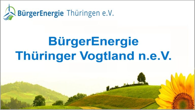 BürgerEnergie Thüringer Vogtland n.e.V. engagiert sich für Solarenergie und die Energiewende in Plauen. Besonderer PV-Akteur.