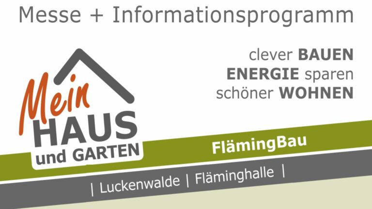 Logo der FlämingBau Messe in Luckenwalde zu Haus- und Gartenprojekten.