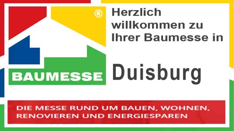 Logo der Baumesse in Duisburg zu Bauen, Wohnen, Energiesparen und Garten.