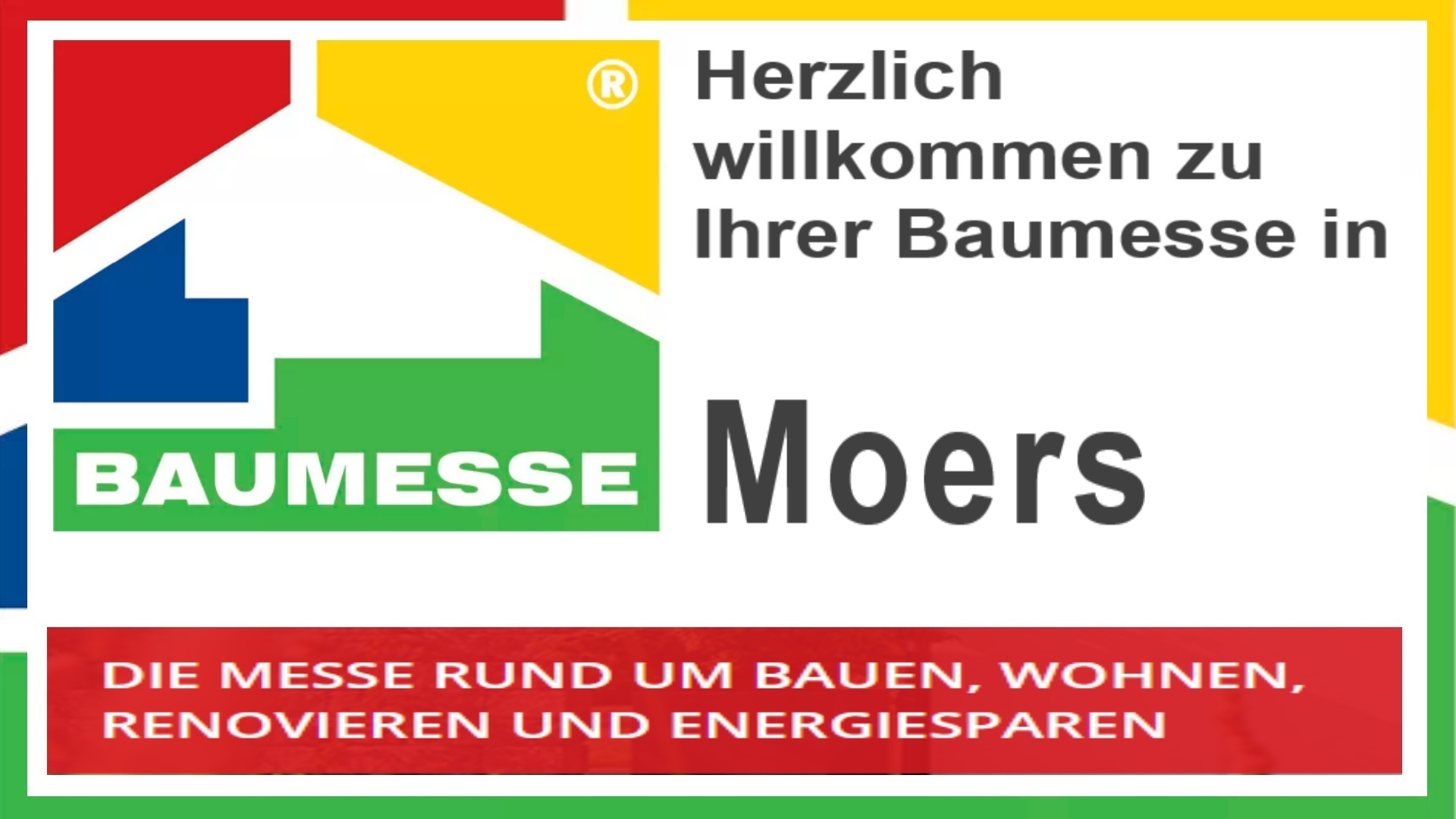 Logo der Baumesse in Moers zu Bauen, Energiesparen und Lifestyle.