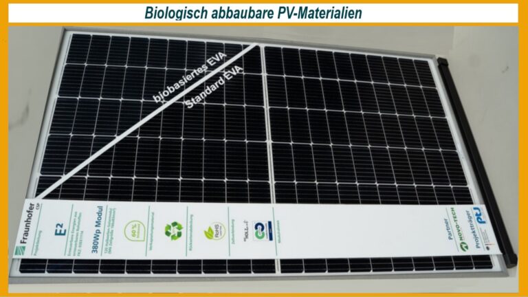 Ein neues Solarmodul aus biologisch abbaubaren Materialien, entwickelt zur Förderung nachhaltiger Photovoltaik und erneuerbarer Energien.
