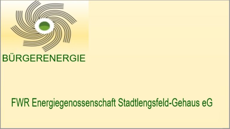 FWR Energiegenossenschaft Stadtlengsfeld-Gehaus eG fördert Solarprojekte und die Energiewende in Stadtlengsfeld-Gehaus umfassend. Besonderer PV-Akteur.
