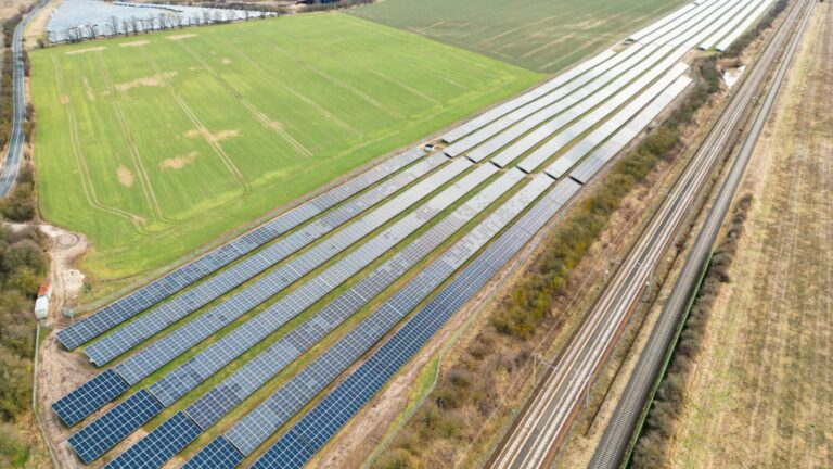 Luftaufnahme vom Solarpark Nauen