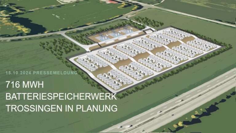 Zeichnung - Blick auf das geplante Batteriespeicherwerk