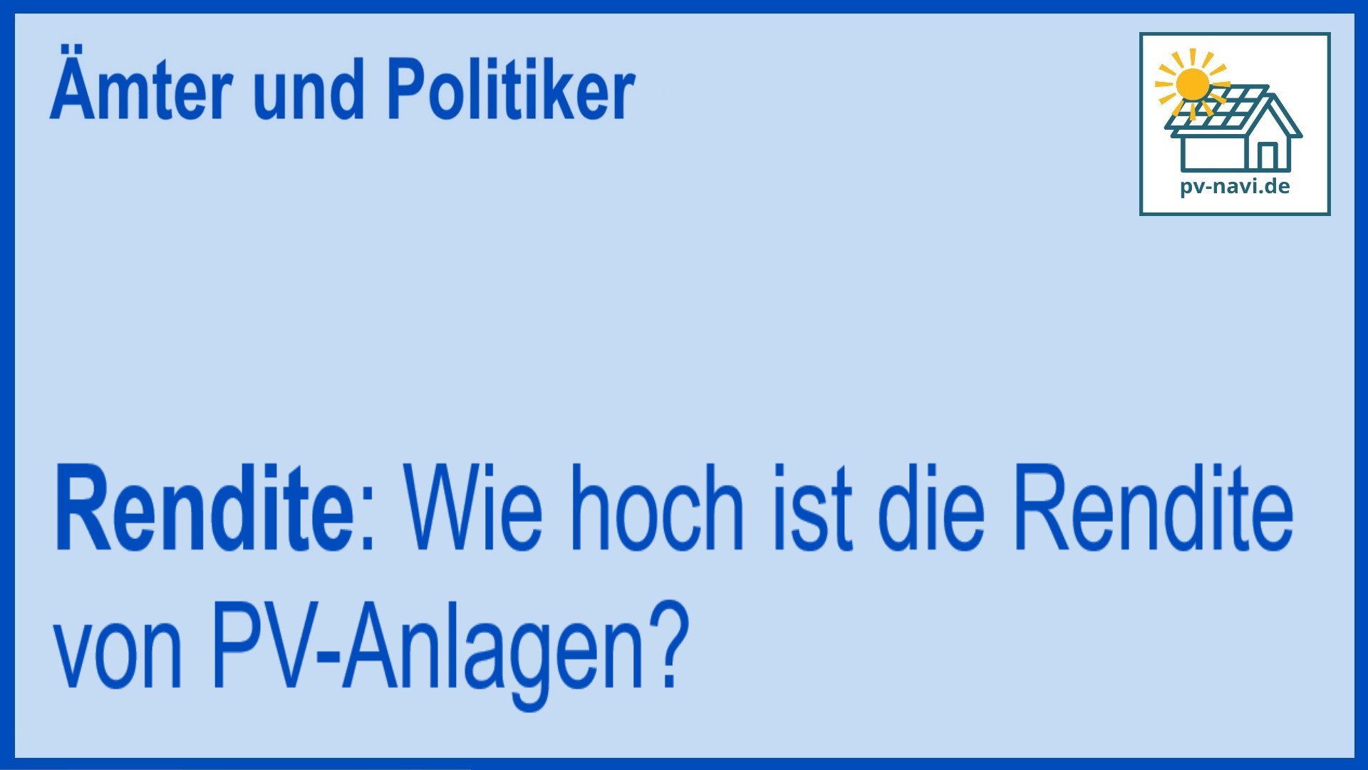 PV-Rendite: Rentabilität basierend auf Kosten
