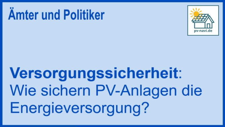 PV-Anlagen und Versorgungssicherheit: Dezentrale Energieerzeugung und kontinuierliche Versorgung - FAQ
