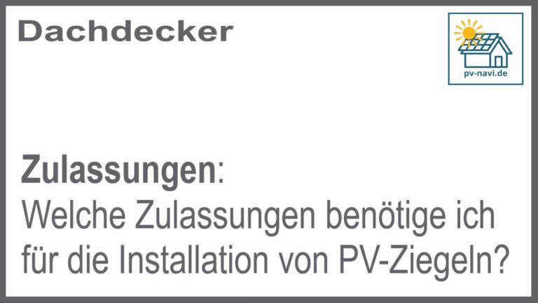 Welche Zulassungen für PV-Ziegel benötigt werden - FAQ