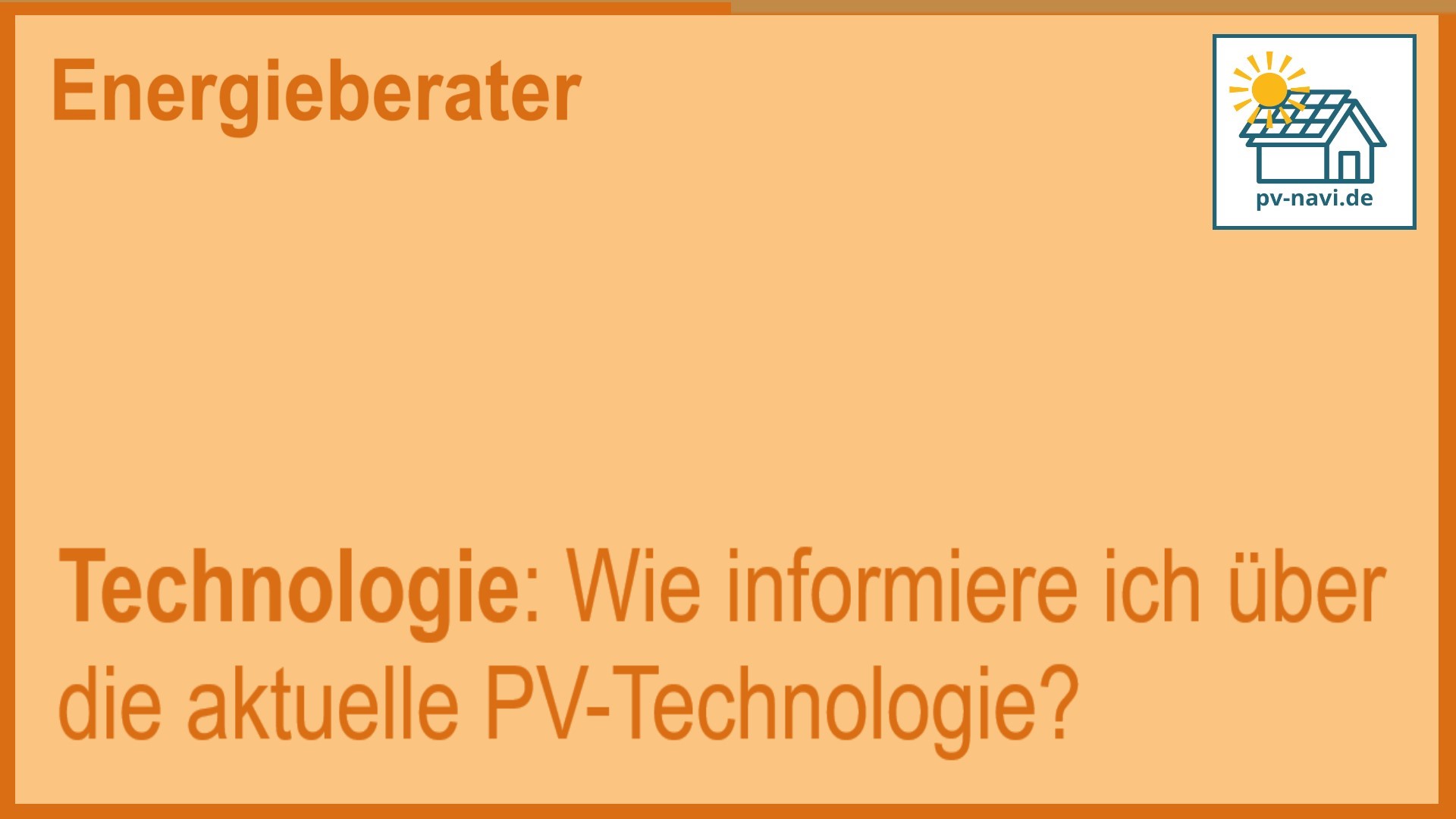 Stichwort „Technologie“ – Solarpanels