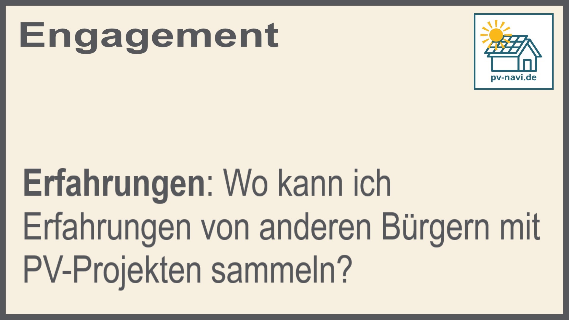 Stichwort: Erfahrungen sammeln - FAQ