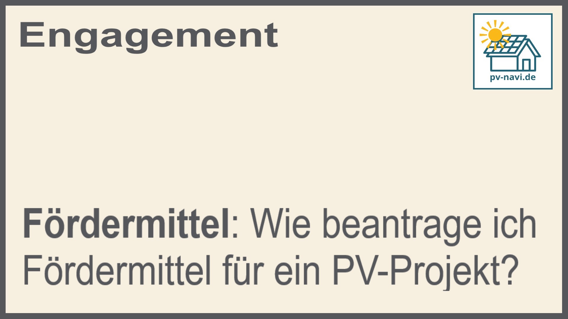 Stichwort: Fördermittel beantragen - FAQ