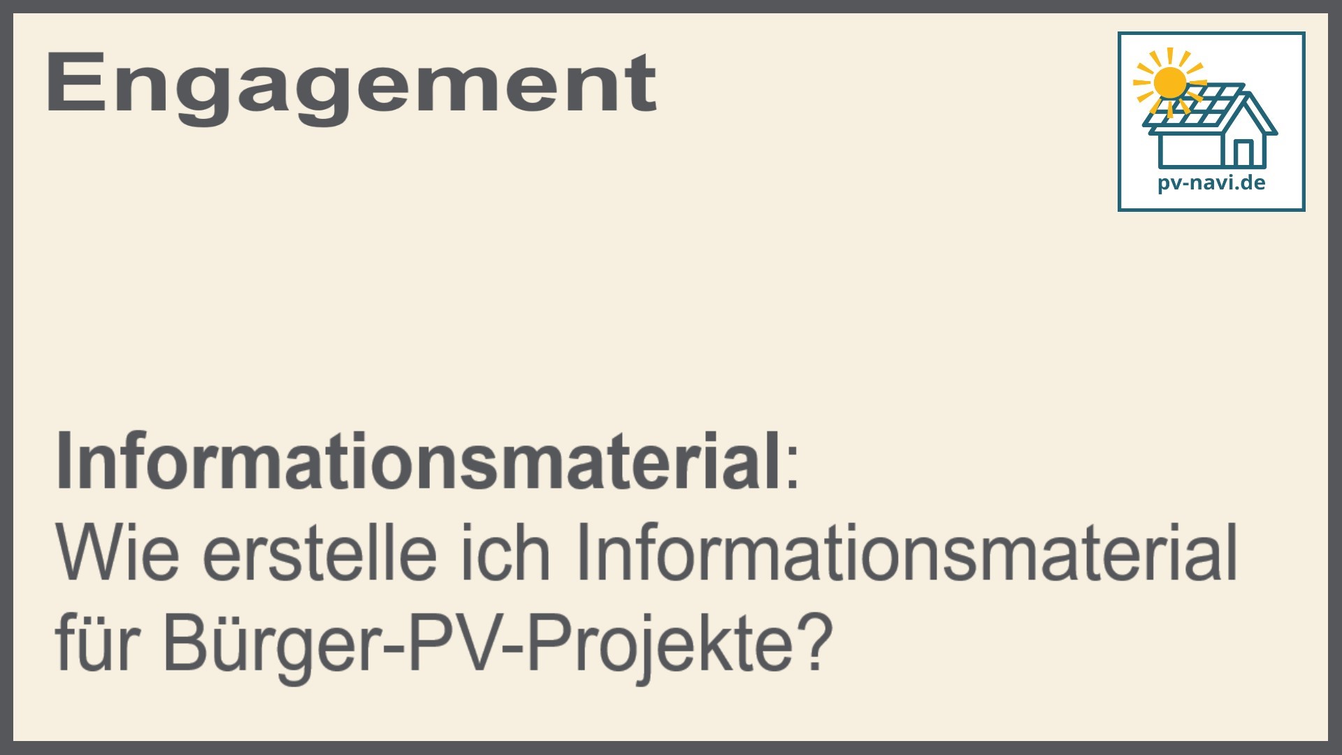 Stichwort: Informationsmaterial erstellen - FAQ