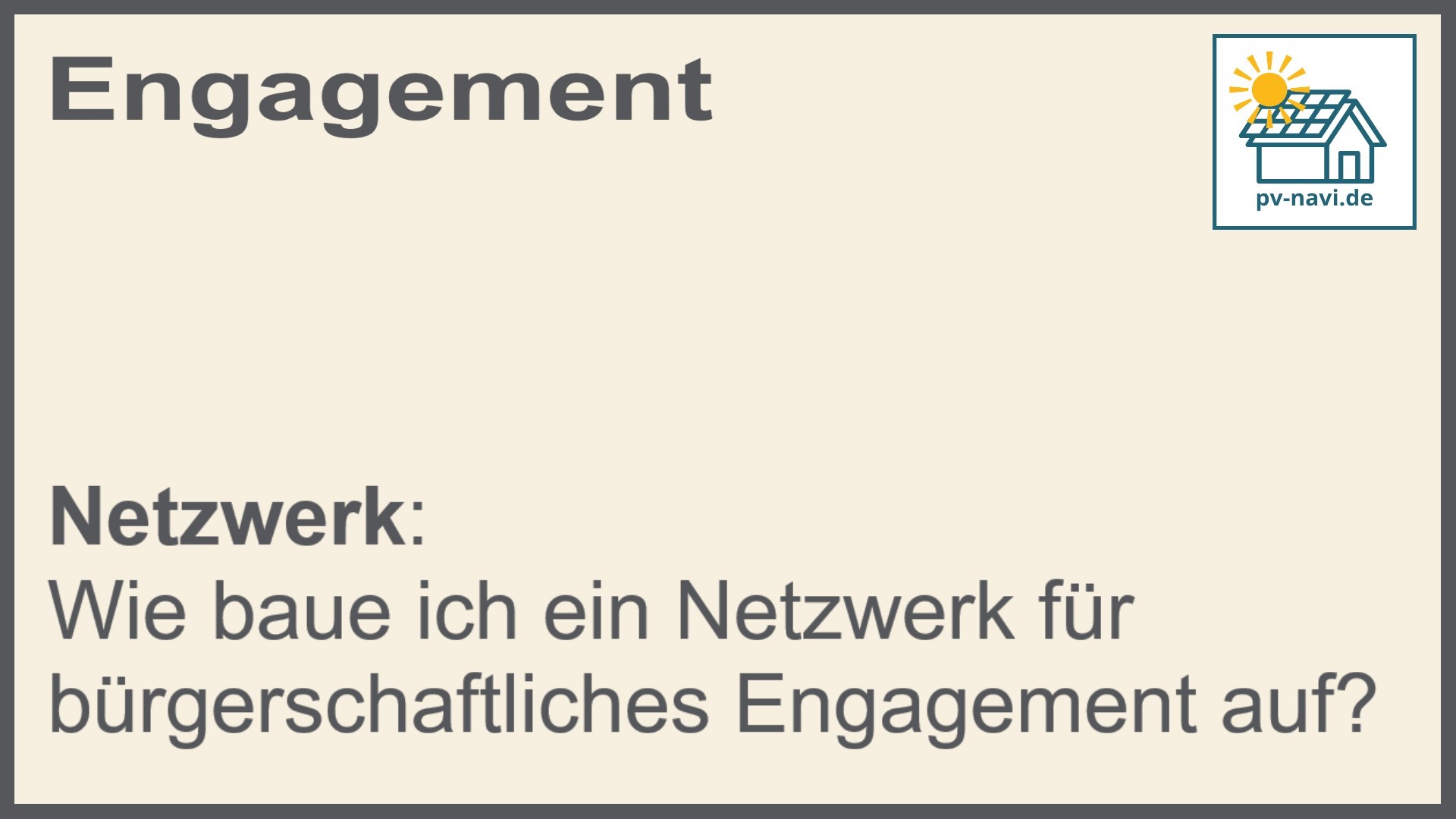 Stichwort: Netzwerk aufbauen - FAQ