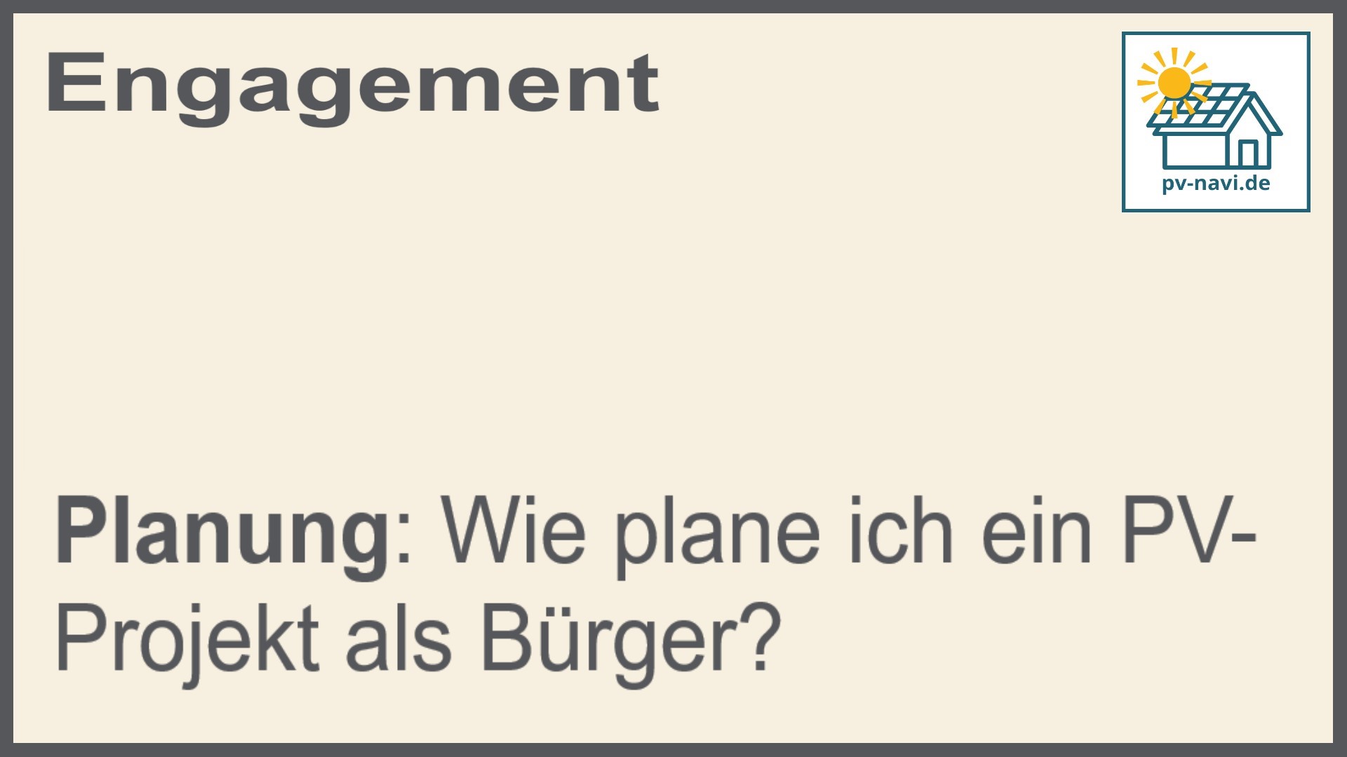 Stichwort: PV-Projekt planen - FAQ