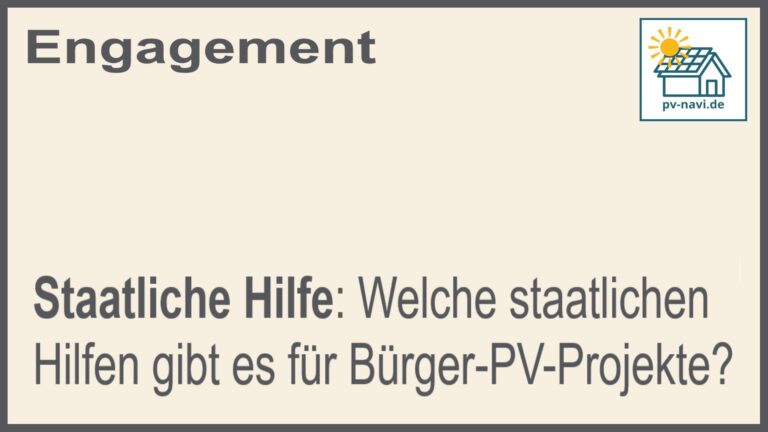 Strategie für ein PV-Bürgerprojekt entwickeln - FAQ